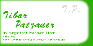 tibor patzauer business card